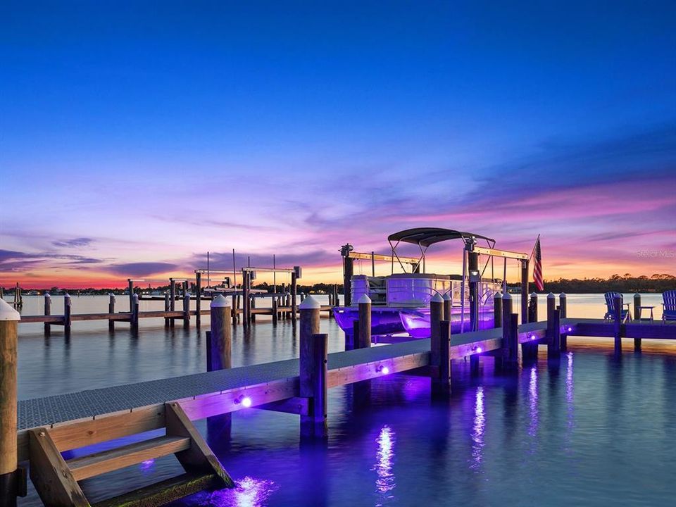 Colors galore... enhanced by your custom dock lighting.