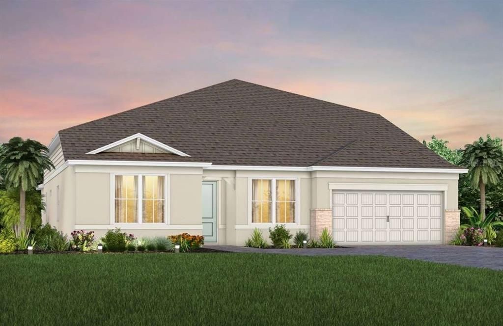 Easley Grand Coastal Exterior Design. Artistic rendering for this new construction home. Pictures are for illustrative purposes only. Elevations, colors and options may vary.
