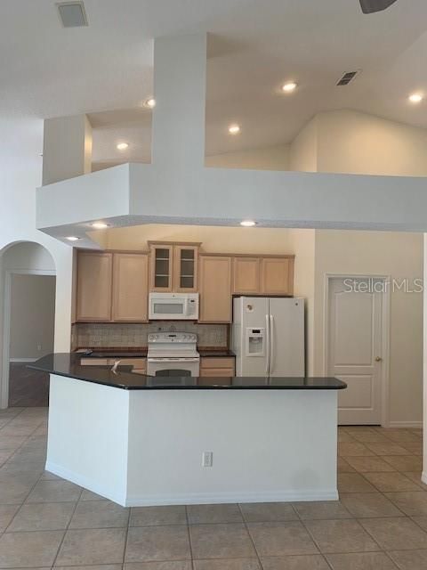 View of kitchen from Family Room