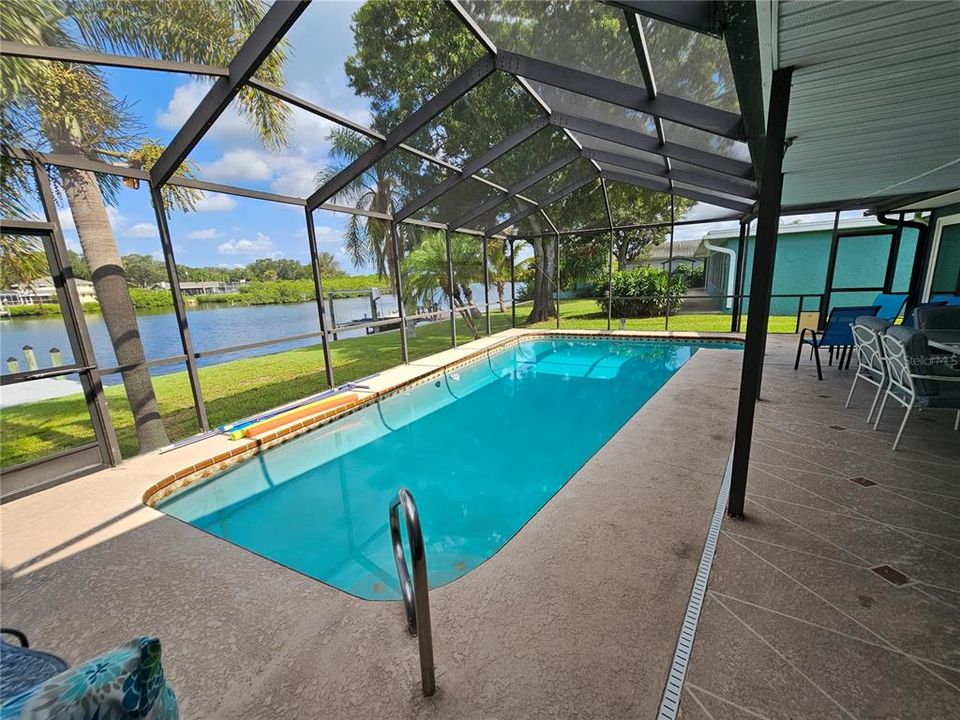 screened swimmingpool with view