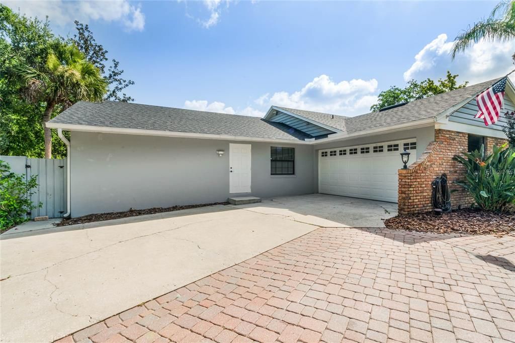 Drive way and Garage