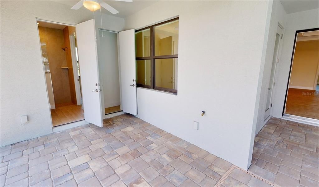 Under-roof area with bath access and storage closet