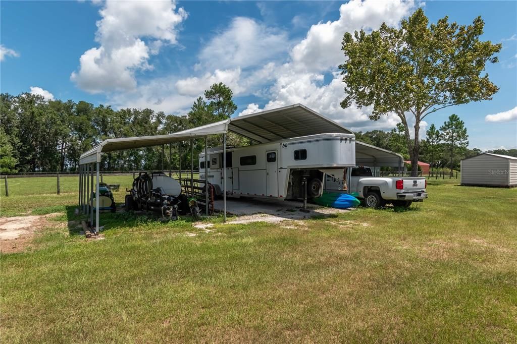 Storage area for trailers and equipment .