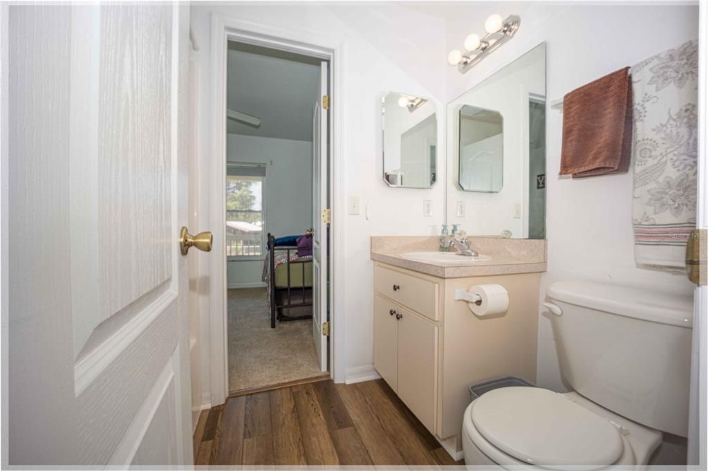 Master bathroom with vanity