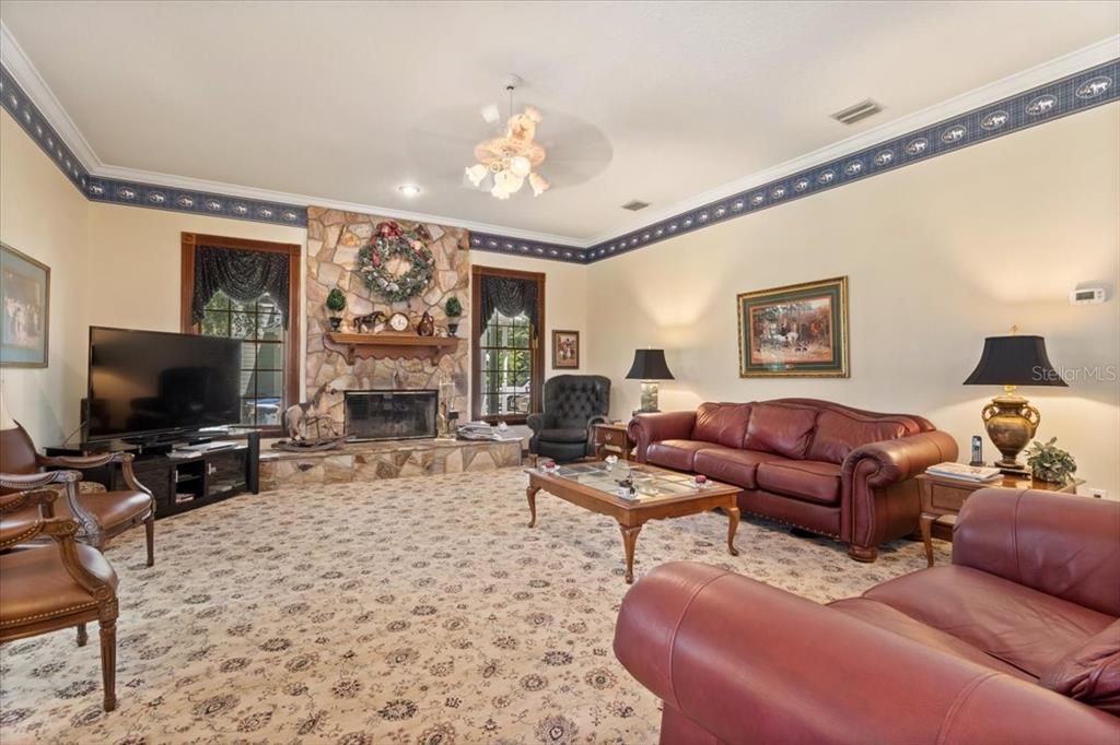 Large Family Room space with Fireplace