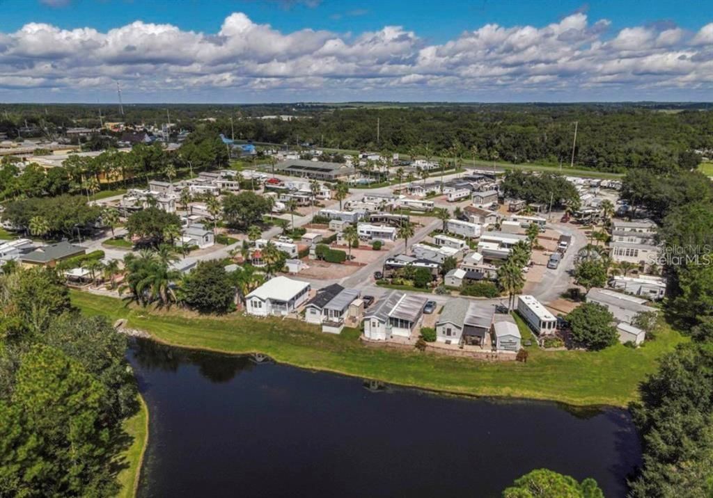 Aerial view of resort