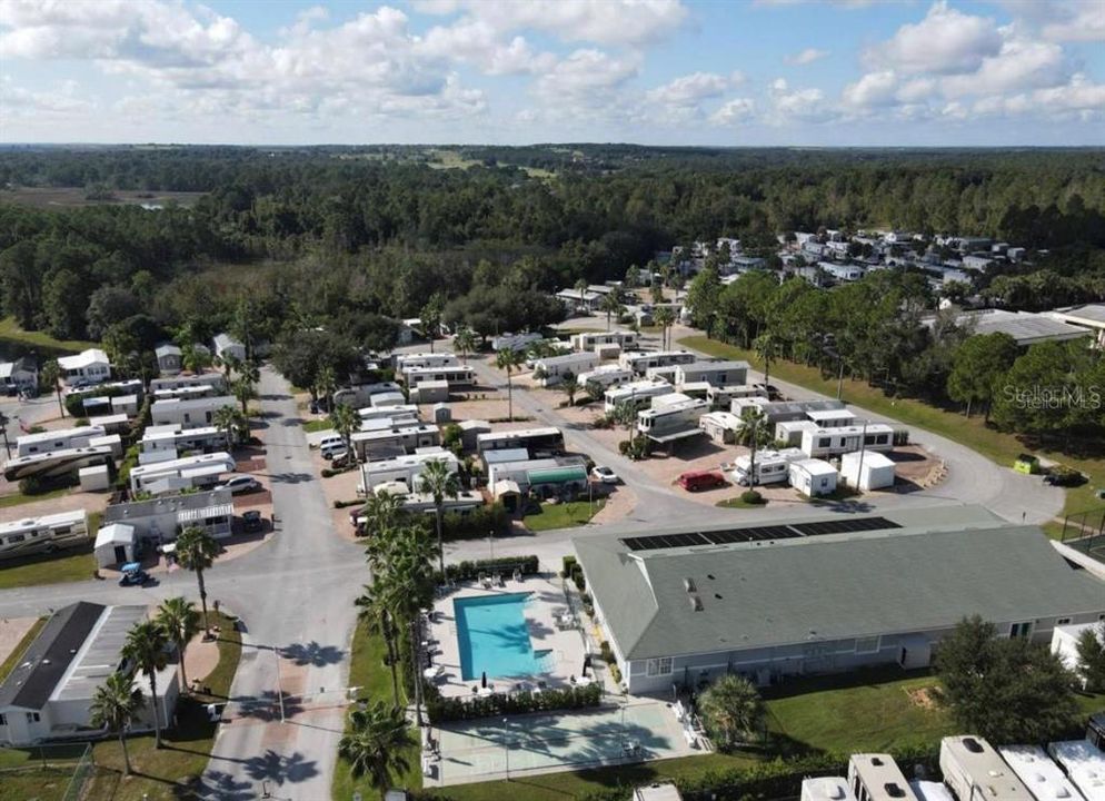 Aerial view of resort