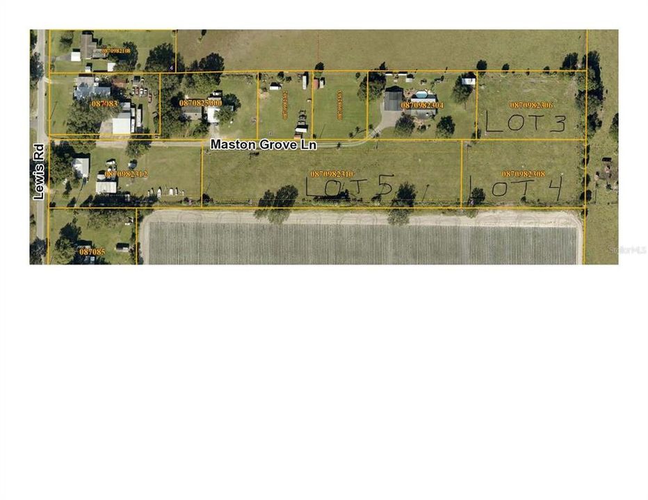 LOT 3 is the Lot that is being sold in this MLS Listing.  Each lot is being listed separately.