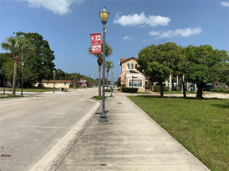 Looking East Down Avenue D - Lot on Left under Large Tree