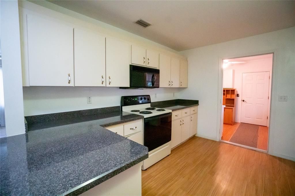 Kitchen countertop with space for stools