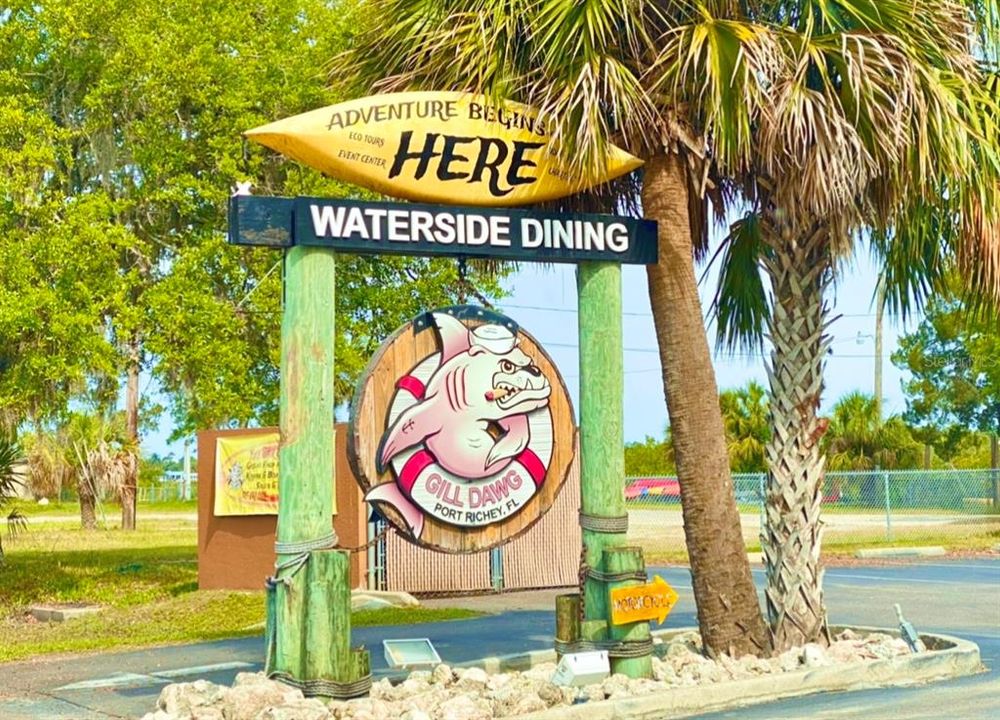 One of many nearby waterfront restaurants