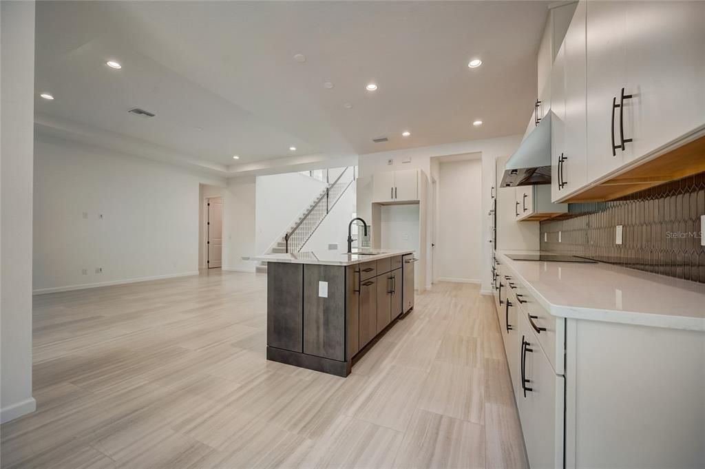 view from Kitchen to living room