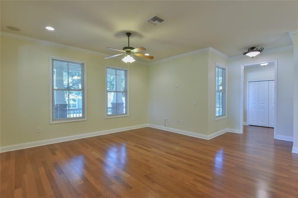 Living room looking into foyer