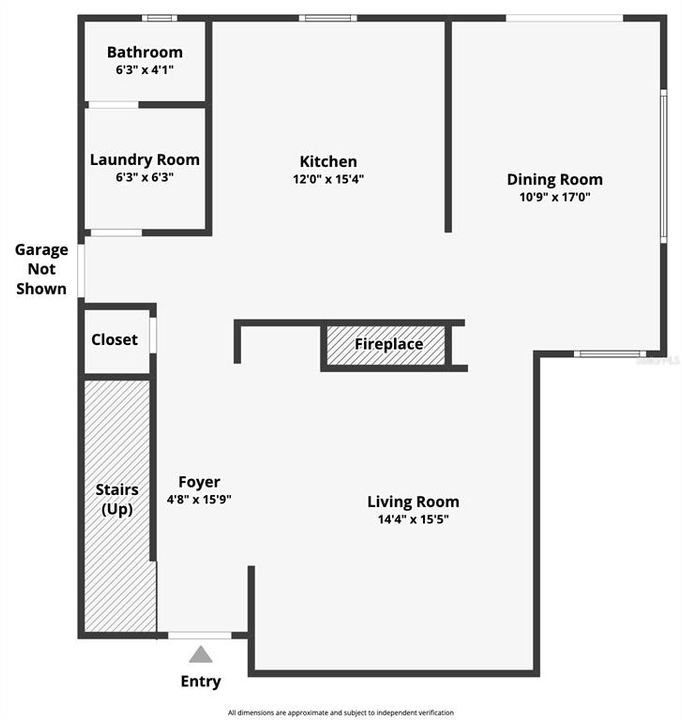 Floor plan does not include the back enclosed porch or the garage/workshop