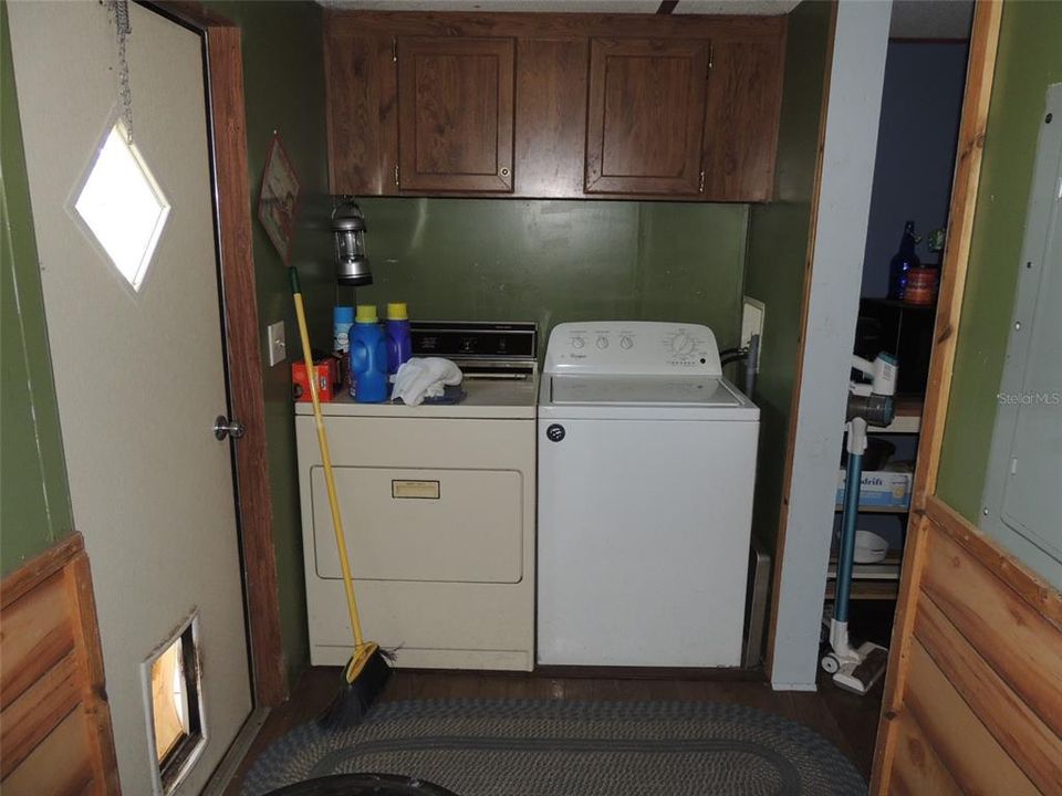 Laundry Room and Side Entrance off Kitchen