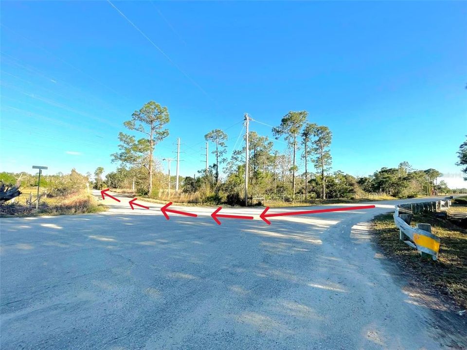 Main road leading to the road the property is on