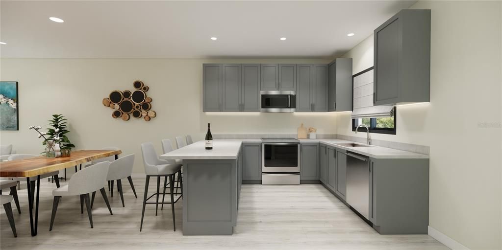 Kitchen in Dark Finishes