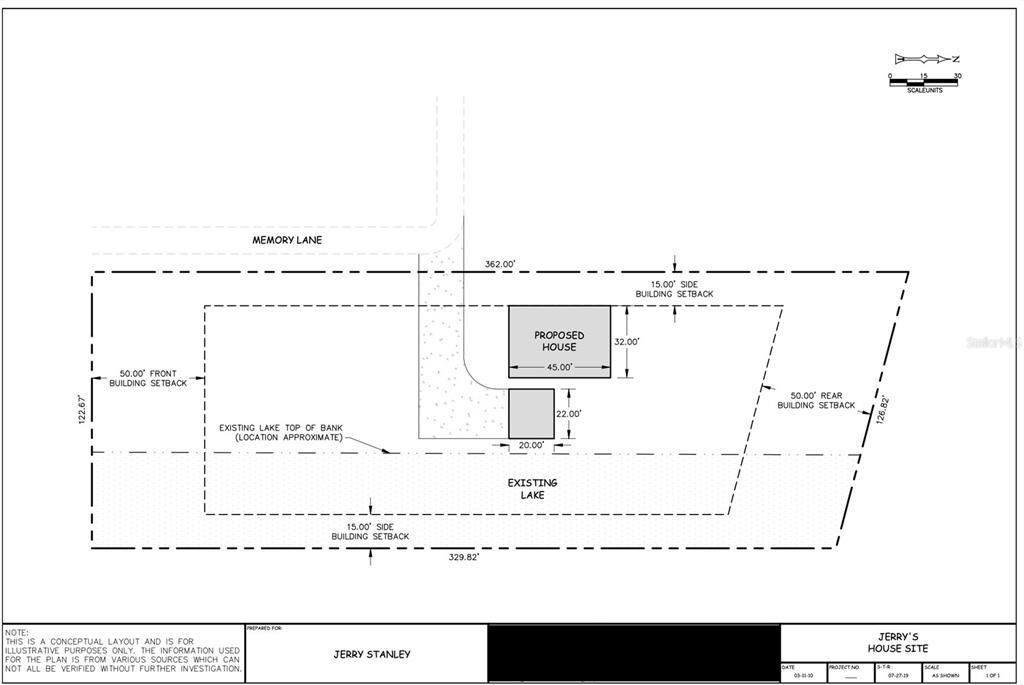 Engineer drawings of an example home site
