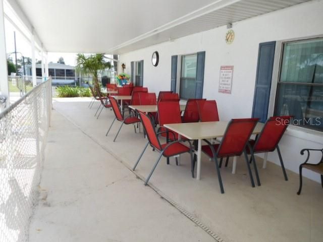 POOL COVERED AREA.