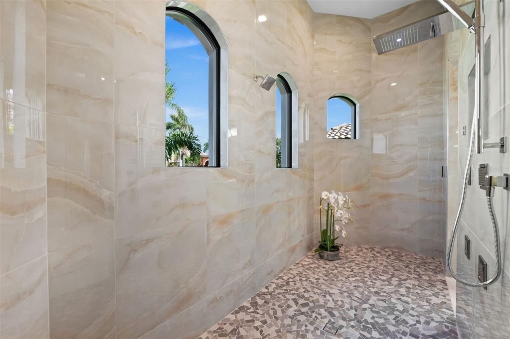 Walk-through Shower in Master Bath