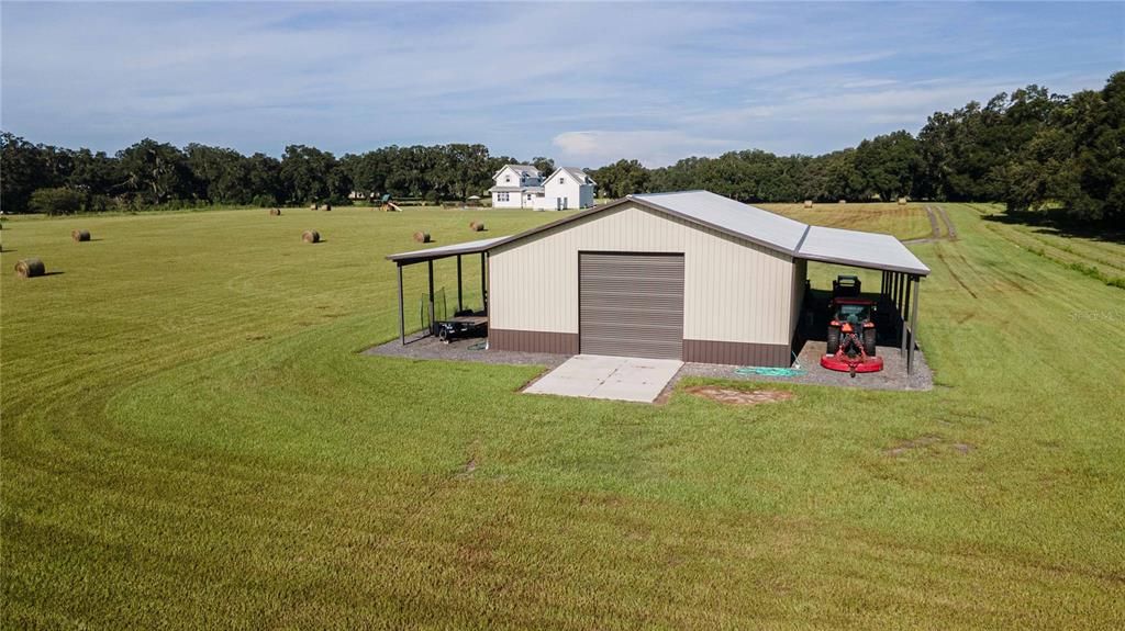 Aerial view of barn on 19.72 ACRES!