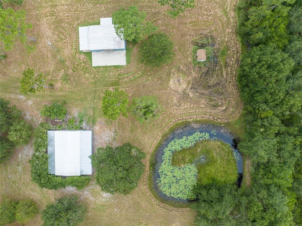 HOME, GARAGE, POND