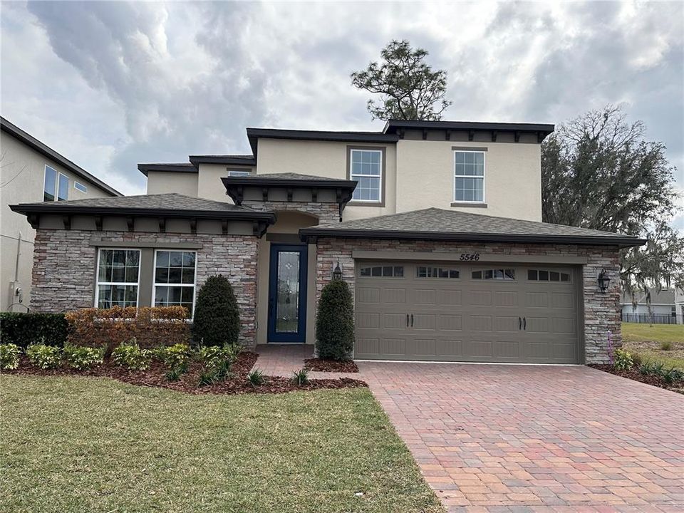 Front with Paver Driveway