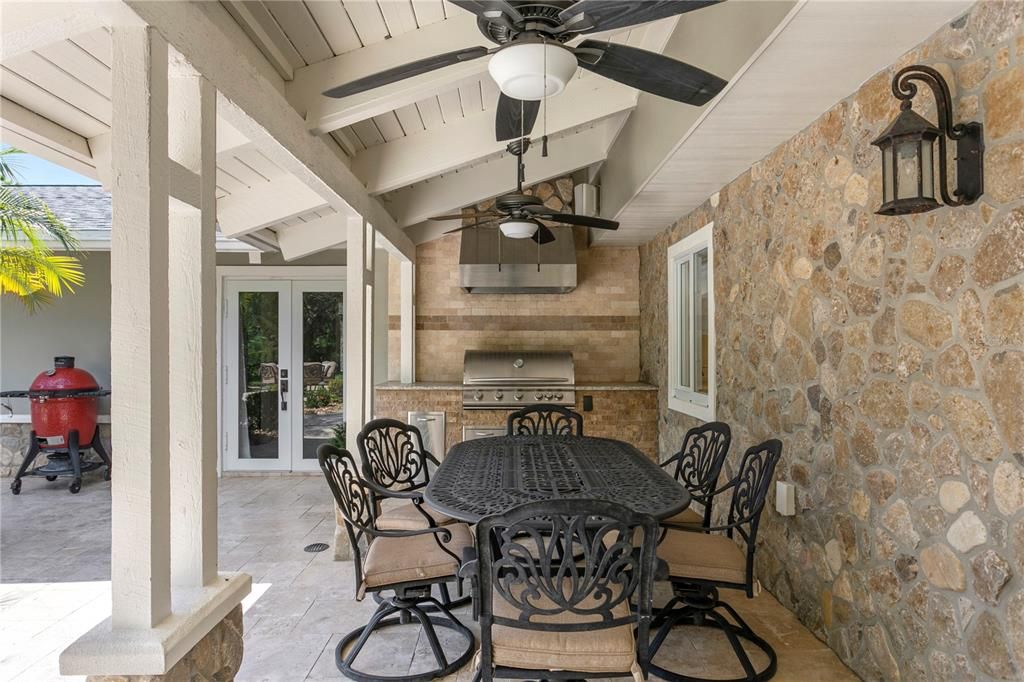 Back Covered Patio with Kitchen