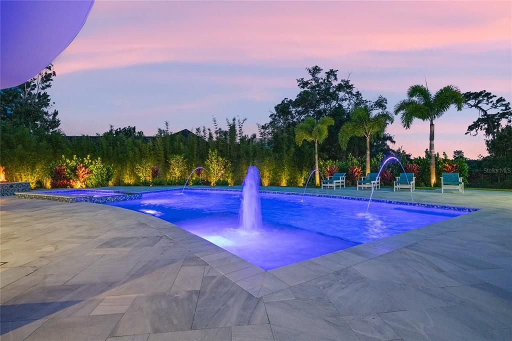 Pool with Water Feature