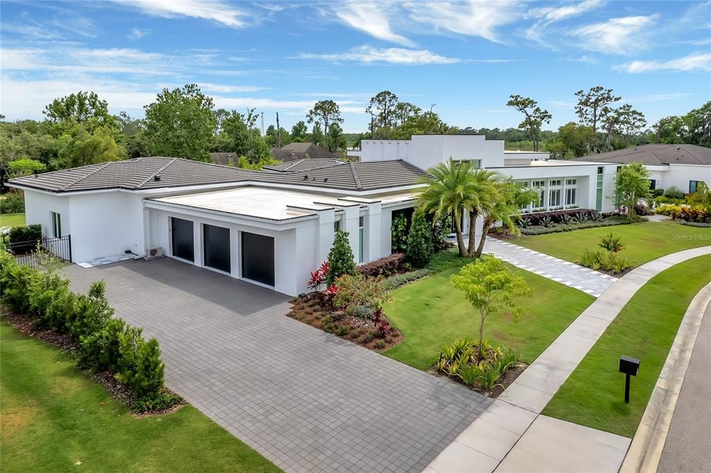 Driveway and 3 Car Garage