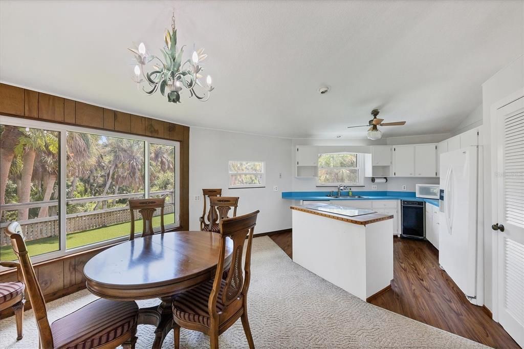 Dining area and kitchen