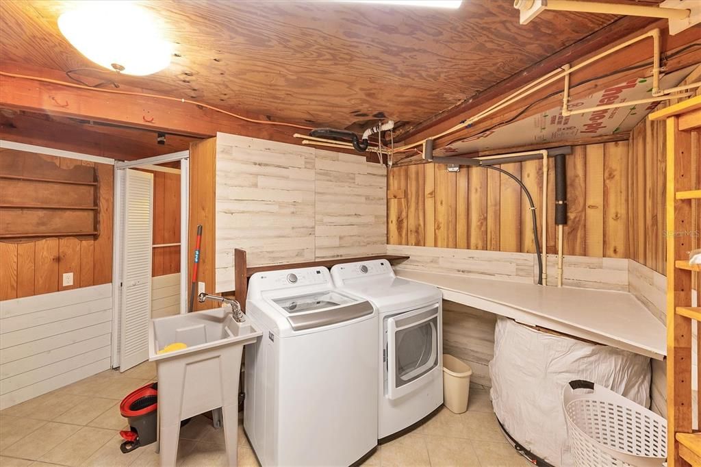 Downstairs laundry room