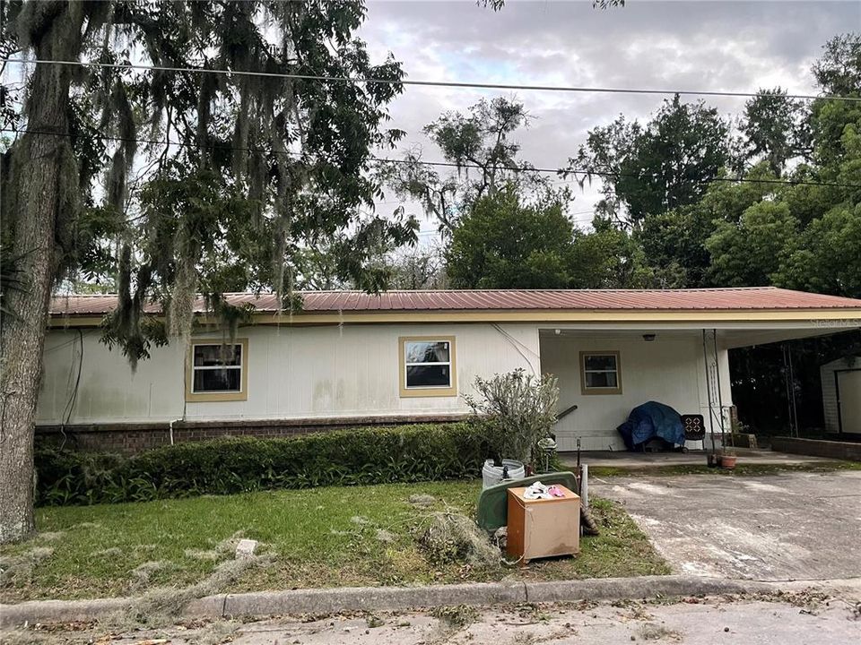 Front of home/carport