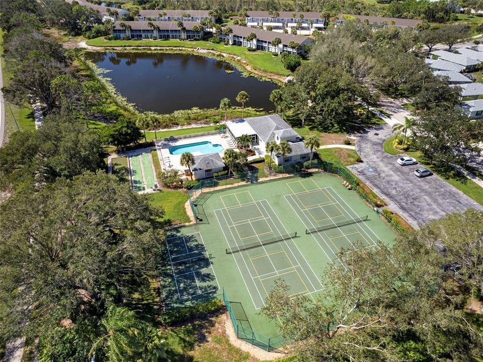 Main Club house, pool and amenities across Hatchett Creek Blvd on Sunset Lake Blvd.