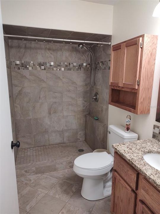 Nice Tiled shower in Bathroom