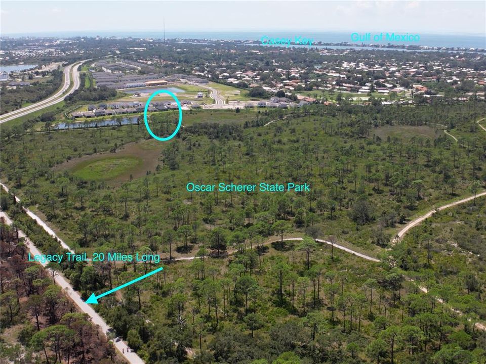 Backs to Oscar Scherer State Park, so close to the Legacy Trail and the Beach.