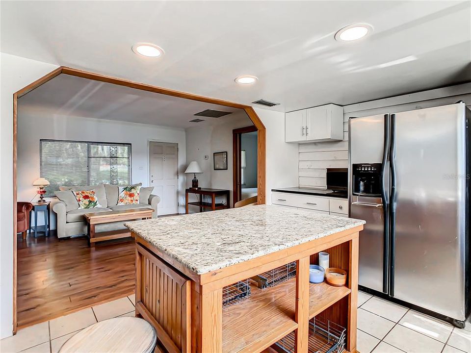 Open floor plan to the living room.