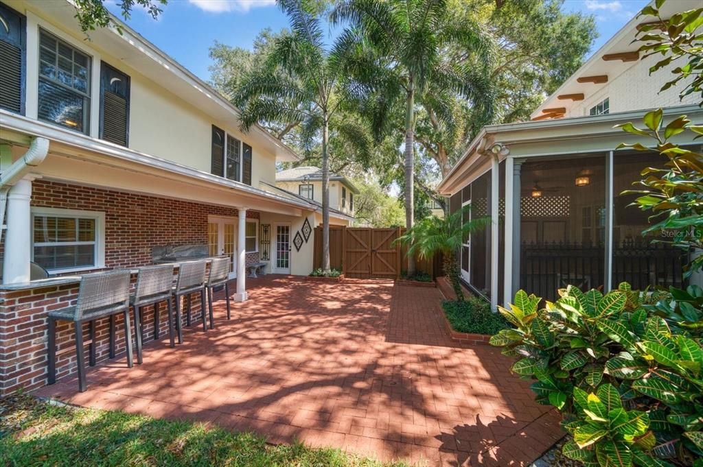 Courtyard and Outdoor Kitchen