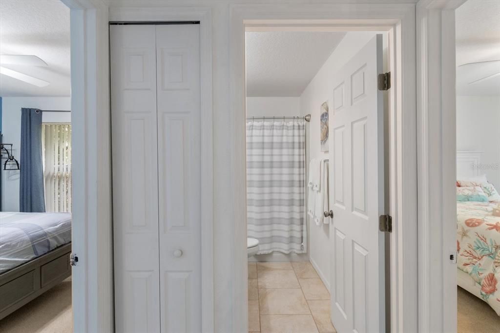 Guest Hallway ...Bedroom 2 on Left, Bedroom 3 on Right, Linen Closet & Guest Bathroom Straight Ahead