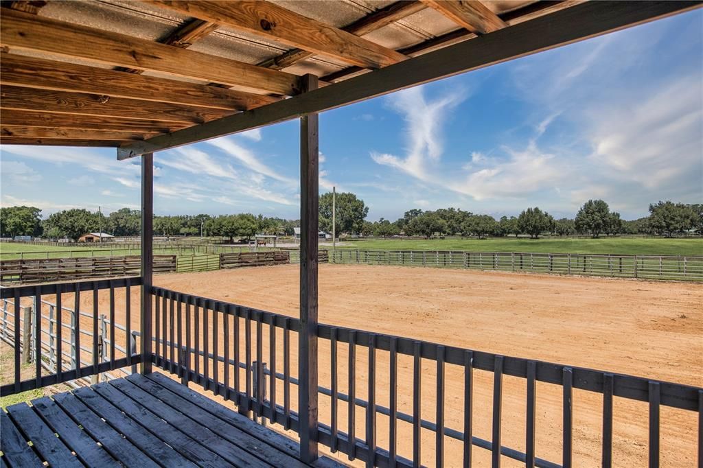 View of 100' x 200' Arena From Covered Viewing Platform