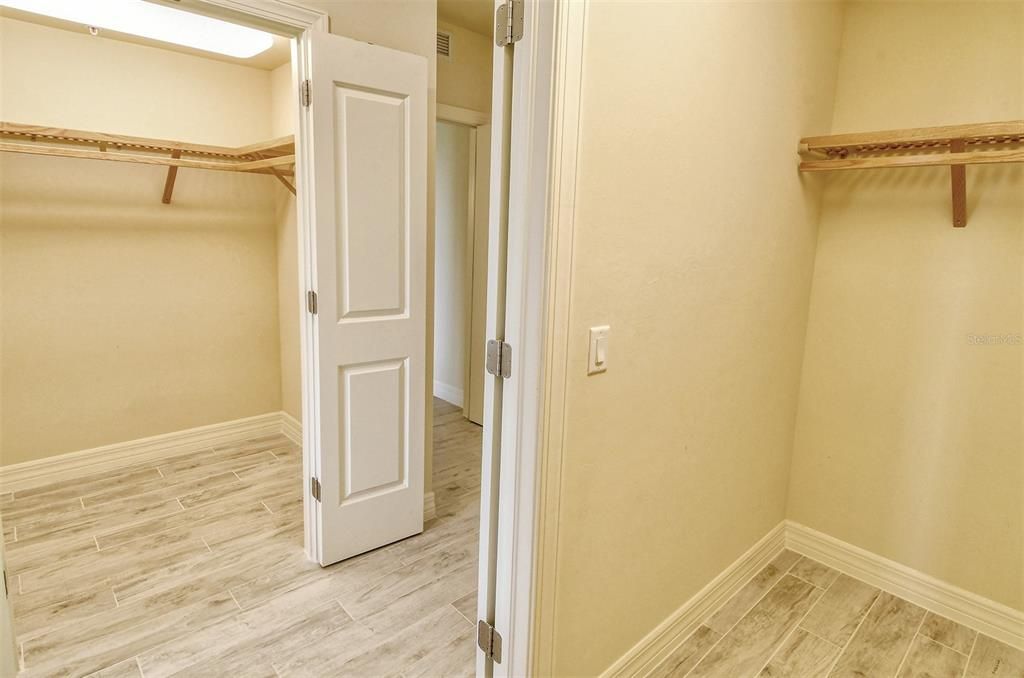 Walk-in closets with double-door