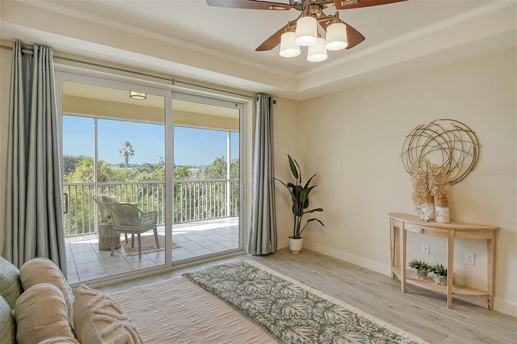 Master bedroom to the balcony