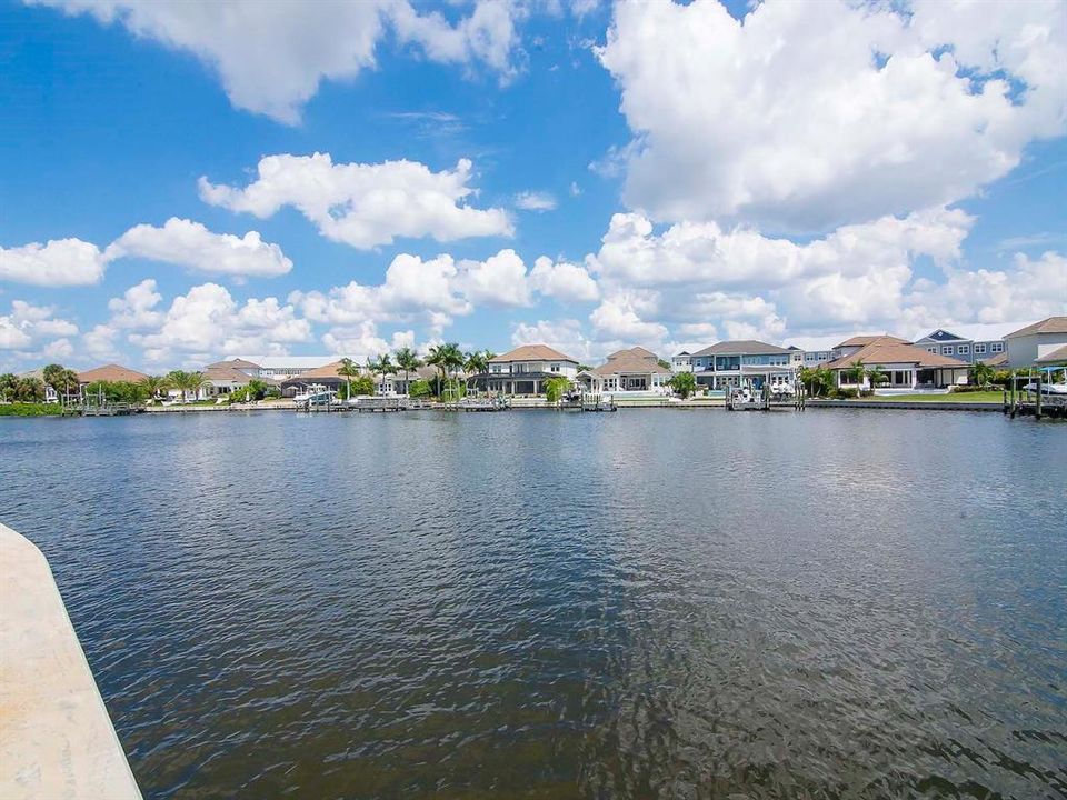 Waterway East with view of new homes