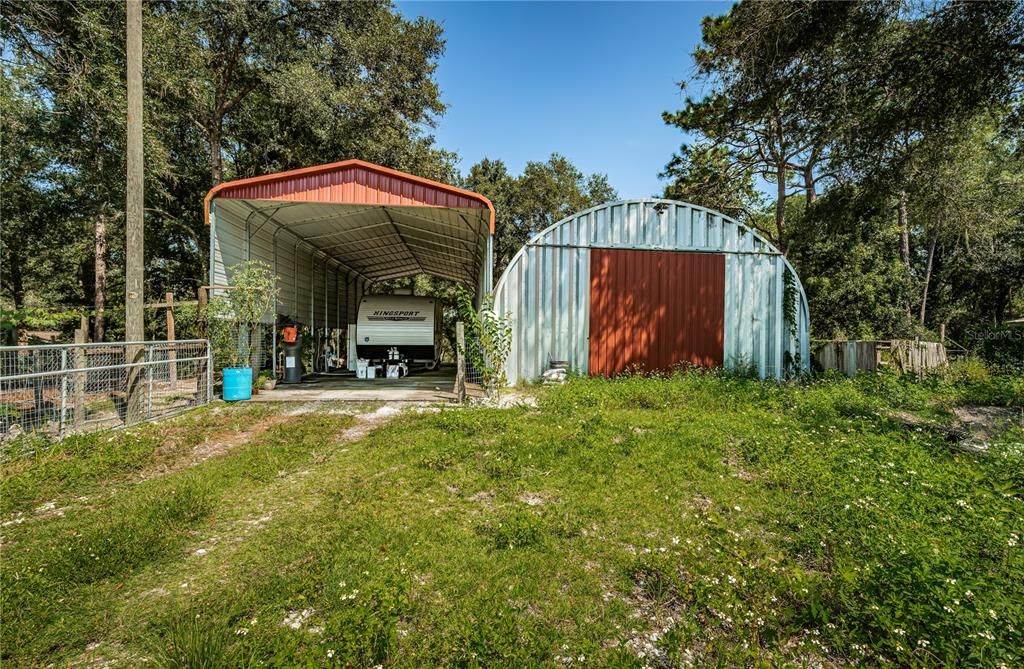 Power, Waste, Water for RV Carport