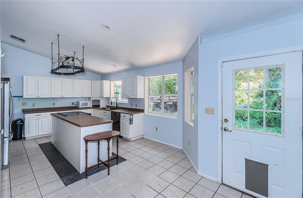 Entrance into the huge kitchen