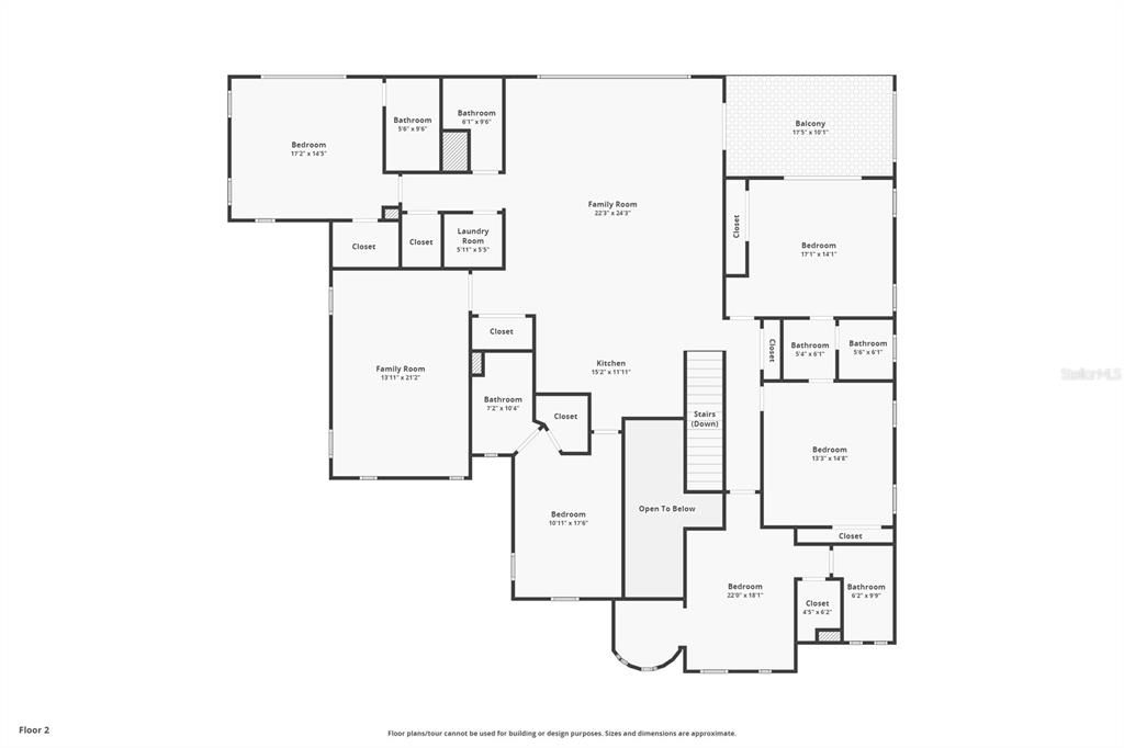 Upper level Floorplan