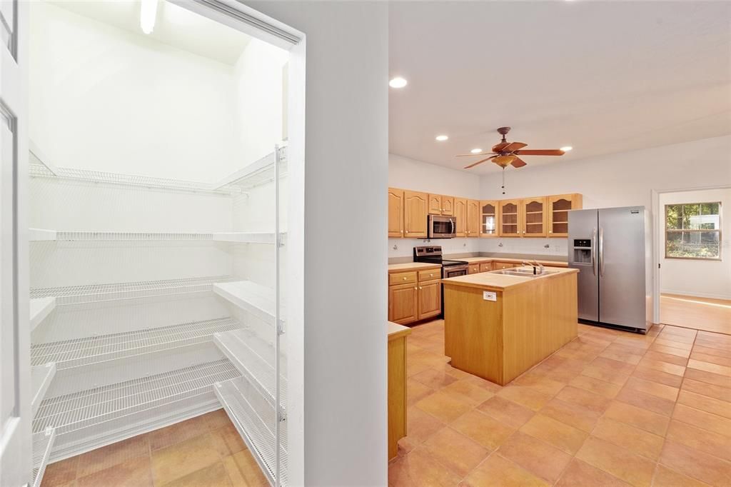 Large Walk-In Pantry off Kitchen