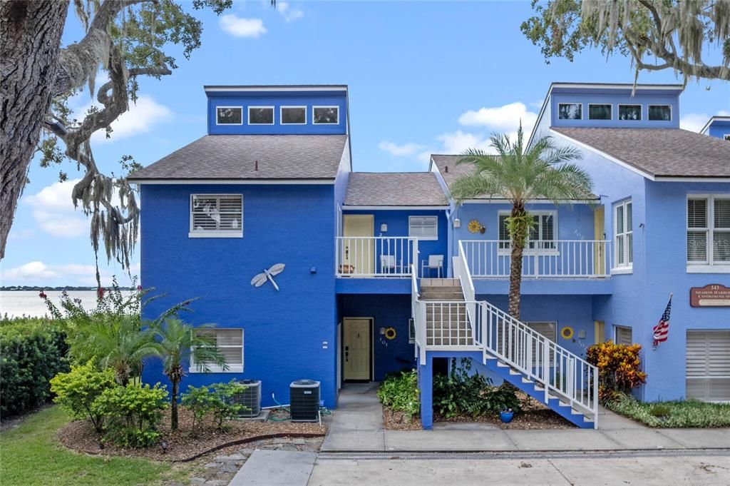 Condo is on the second floor, left end unit.