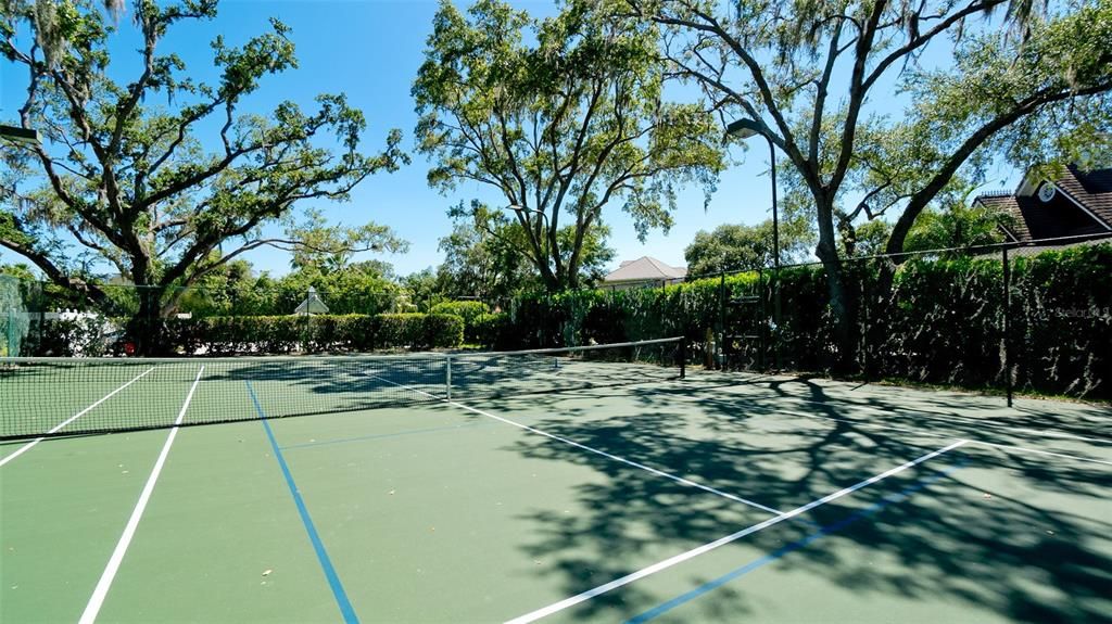 Monitored and illuminated tennis courts