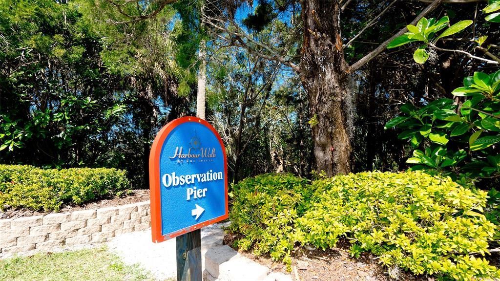 One of two observation piers in the Recreation Area.  This one located across from Mast Drive.  There is also kayak, canoe and paddle board storage area here.